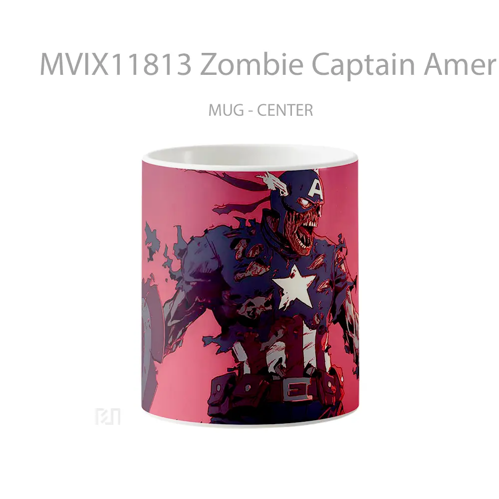 Mug Zombie Captain America Marvel Koleksi Mug Film dan Komik