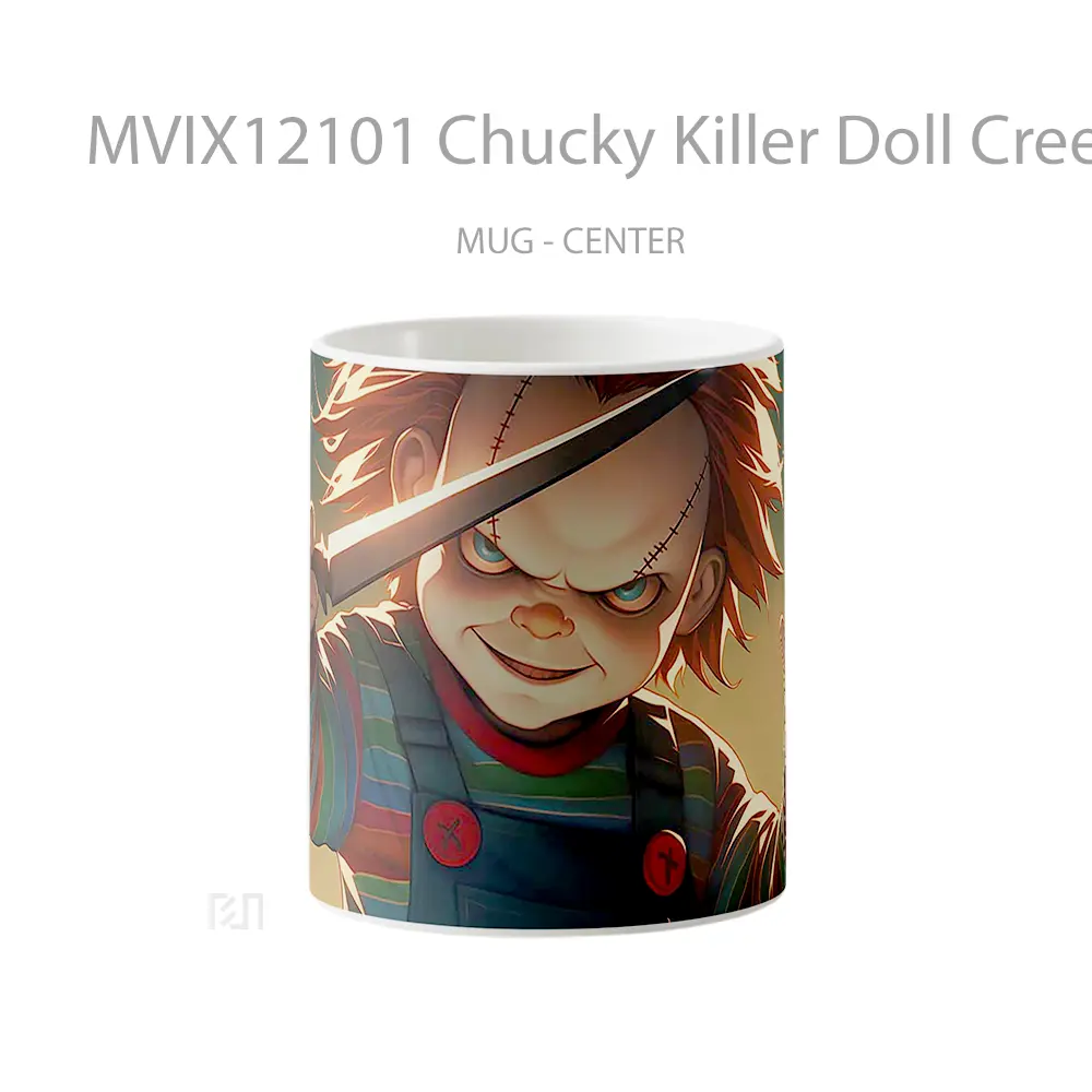 Mug Chucky Killer Doll Creepy Smile Hadiah Lucu dan Menarik