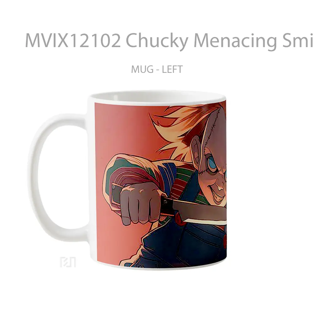 Mug Chucky Menacing Smirk Gelas Keramik Desain Unik - All-side / Desain