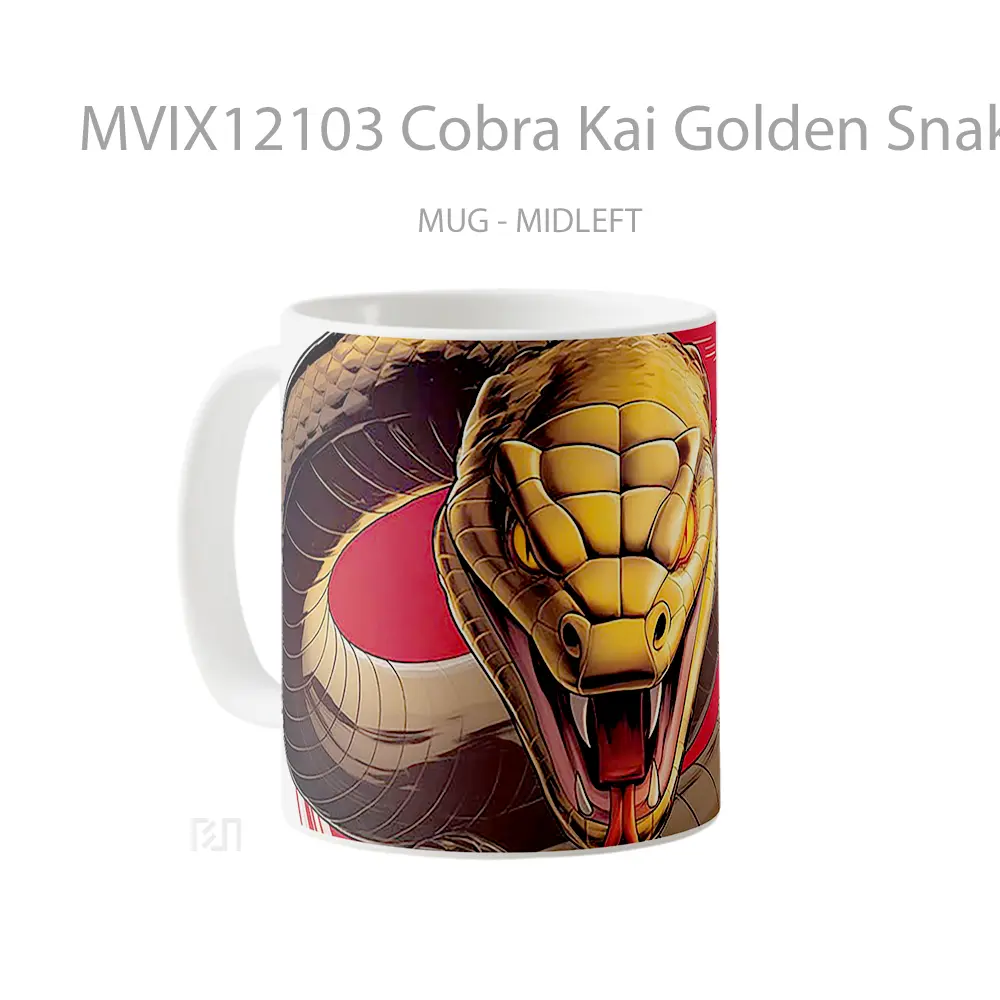 Mug Cobra Kai Golden Snake Koleksi Mug Limited Edition - All-side / Desain