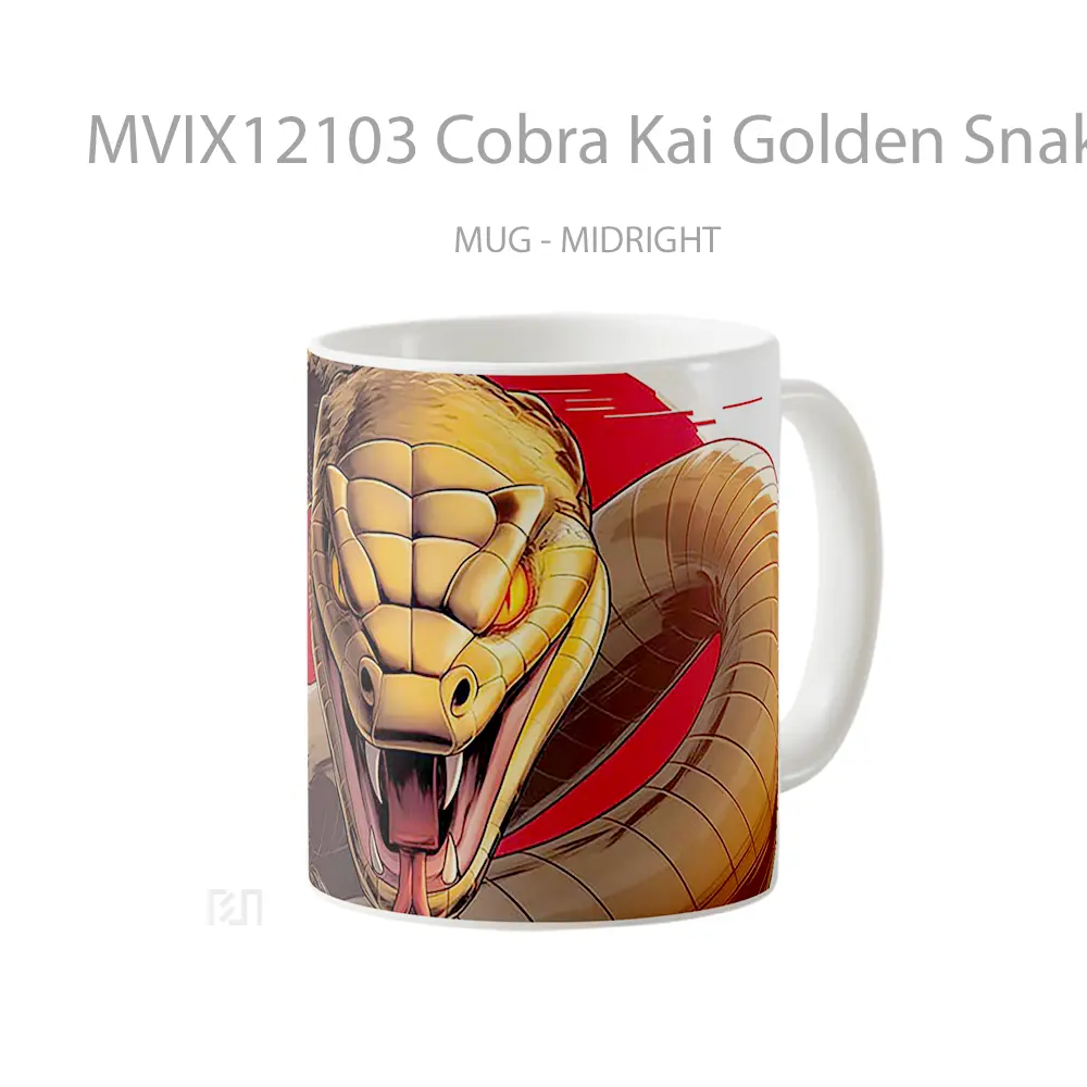 Mug Cobra Kai Golden Snake Koleksi Mug Limited Edition - All-side / Desain