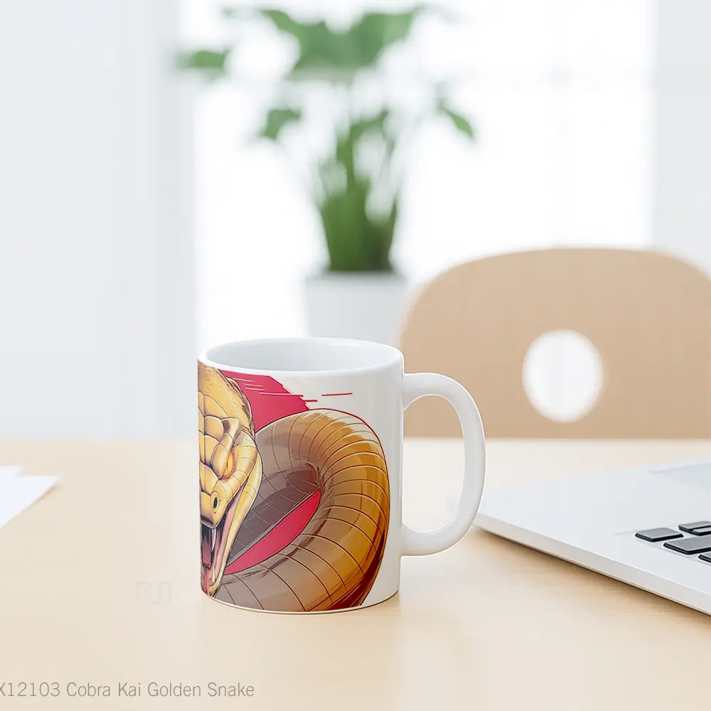 Mug Cobra Kai Golden Snake Koleksi Mug Limited Edition - All-side / Desain