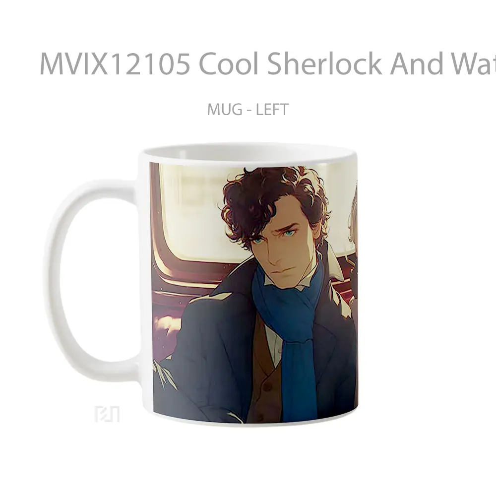 Mug Cool Sherlock And Watson Mug Aesthetic Koleksi Spesial - All-side / Desain