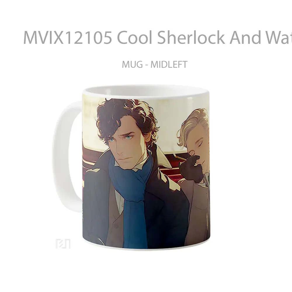 Mug Cool Sherlock And Watson Mug Aesthetic Koleksi Spesial - All-side / Desain