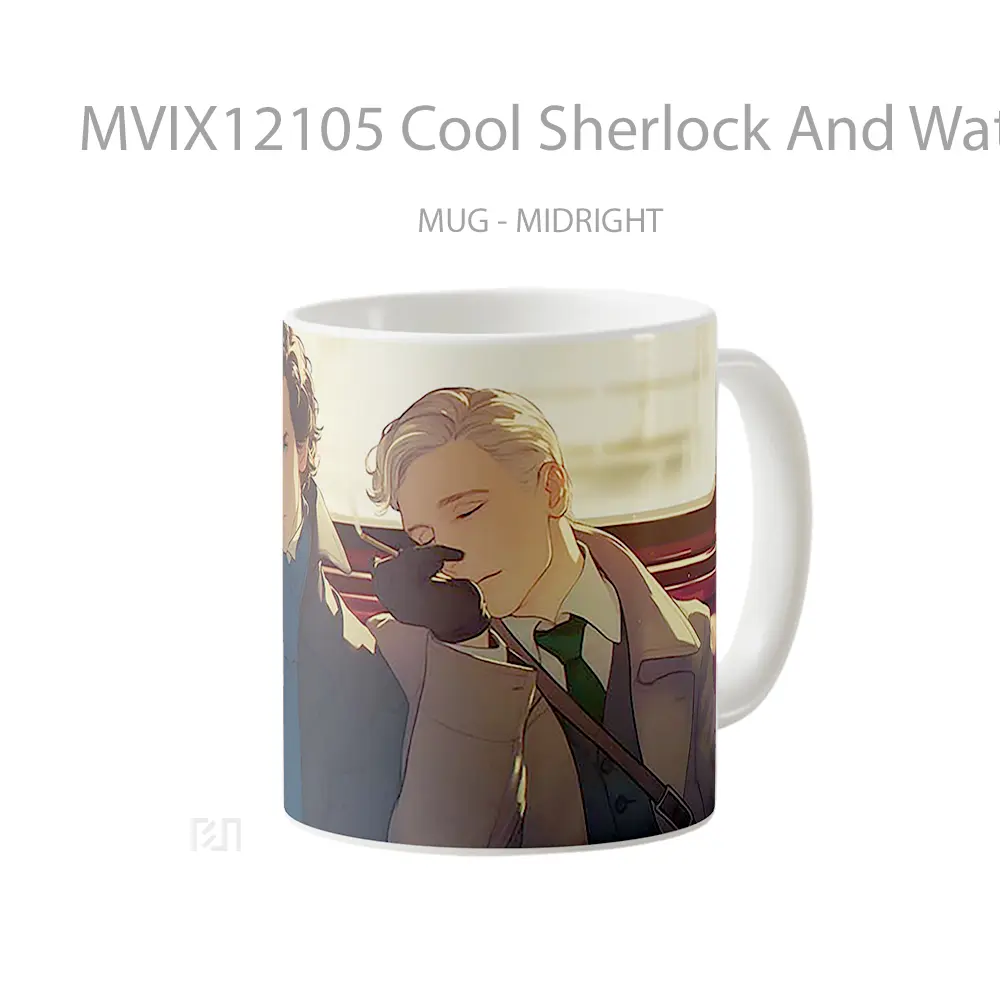 Mug Cool Sherlock And Watson Mug Aesthetic Koleksi Spesial - All-side / Desain