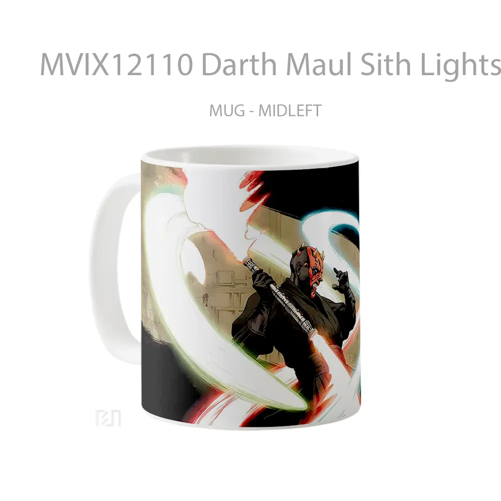 Mug Darth Maul Sith Lightsaber Swirls Hadiah Lucu dan Menarik - All-side / Desain