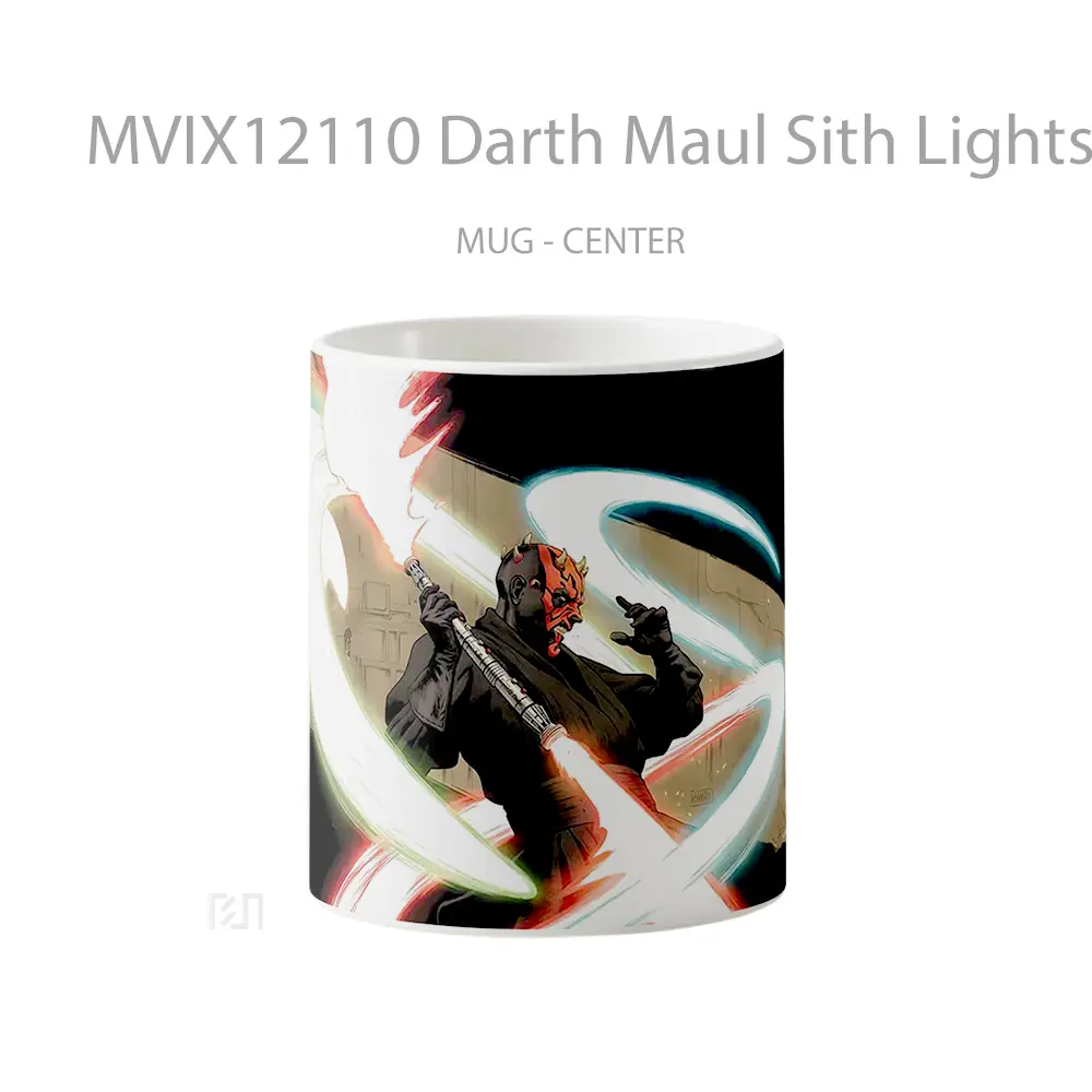 Mug Darth Maul Sith Lightsaber Swirls Hadiah Lucu dan Menarik