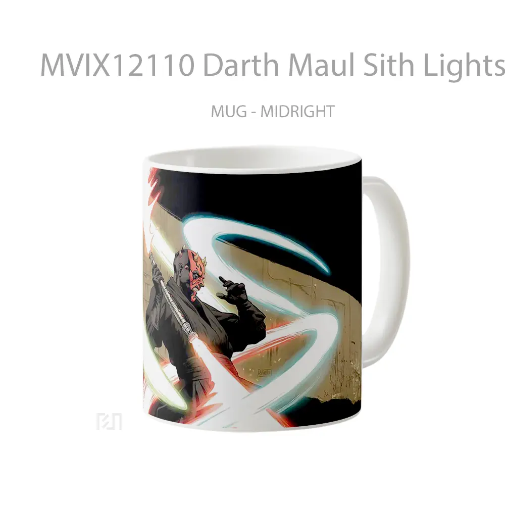 Mug Darth Maul Sith Lightsaber Swirls Hadiah Lucu dan Menarik - All-side / Desain