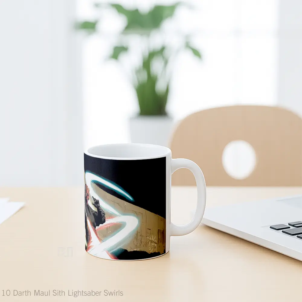 Mug Darth Maul Sith Lightsaber Swirls Hadiah Lucu dan Menarik - All-side / Desain