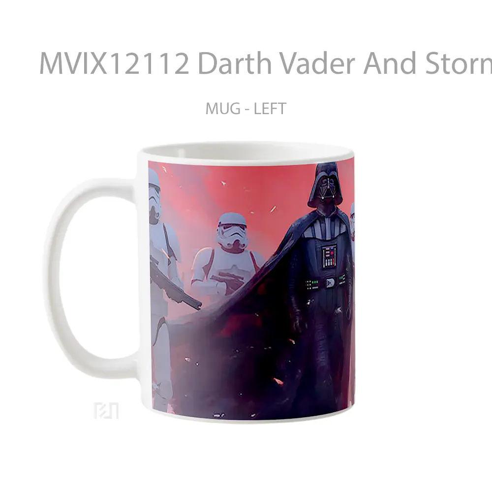 Mug Darth Vader And Stormtroopers Red Sky Background Koleksi Mug Limited Edition - All-side / Desain