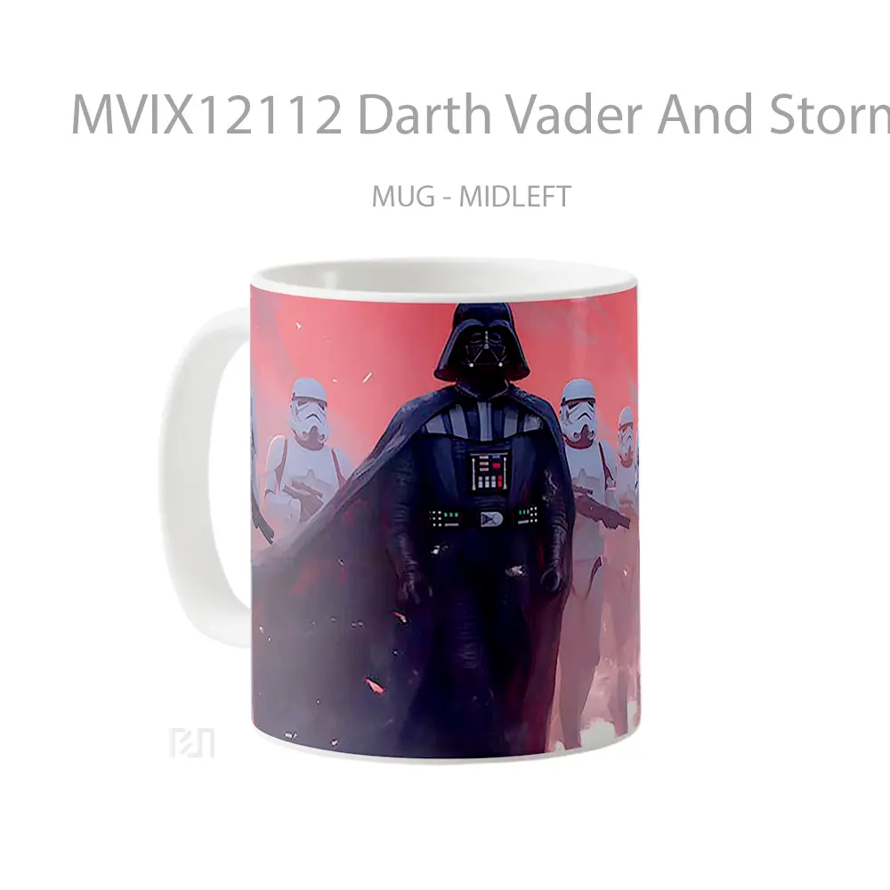 Mug Darth Vader And Stormtroopers Red Sky Background Koleksi Mug Limited Edition - All-side / Desain