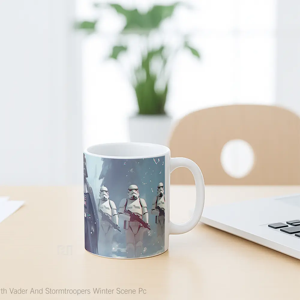 Mug Darth Vader And Stormtroopers Winter Scene Pc Koleksi Mug Limited Edition - All-side / Desain