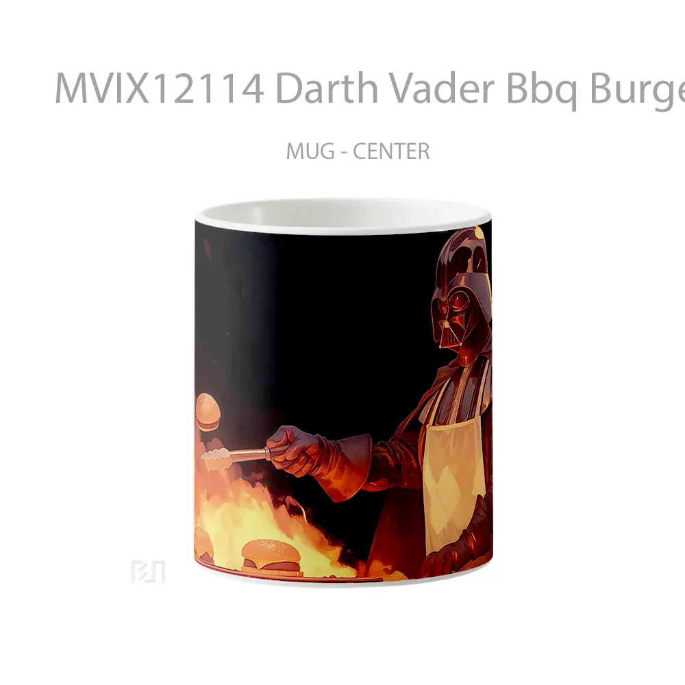 Mug Darth Vader Bbq Burgers Grilling Flames Hadiah Lucu dan Menarik