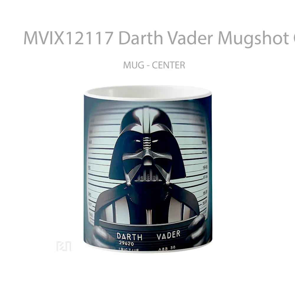 Mug Darth Vader Mugshot Criminal Style Gelas Keramik Desain Unik