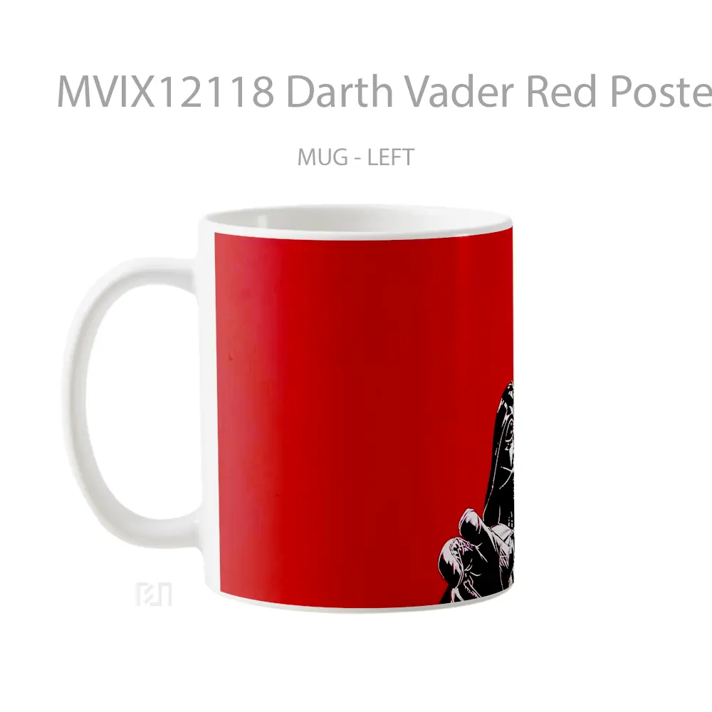 Mug Darth Vader Red Poster Style Gelas Keramik Desain Unik - All-side / Desain