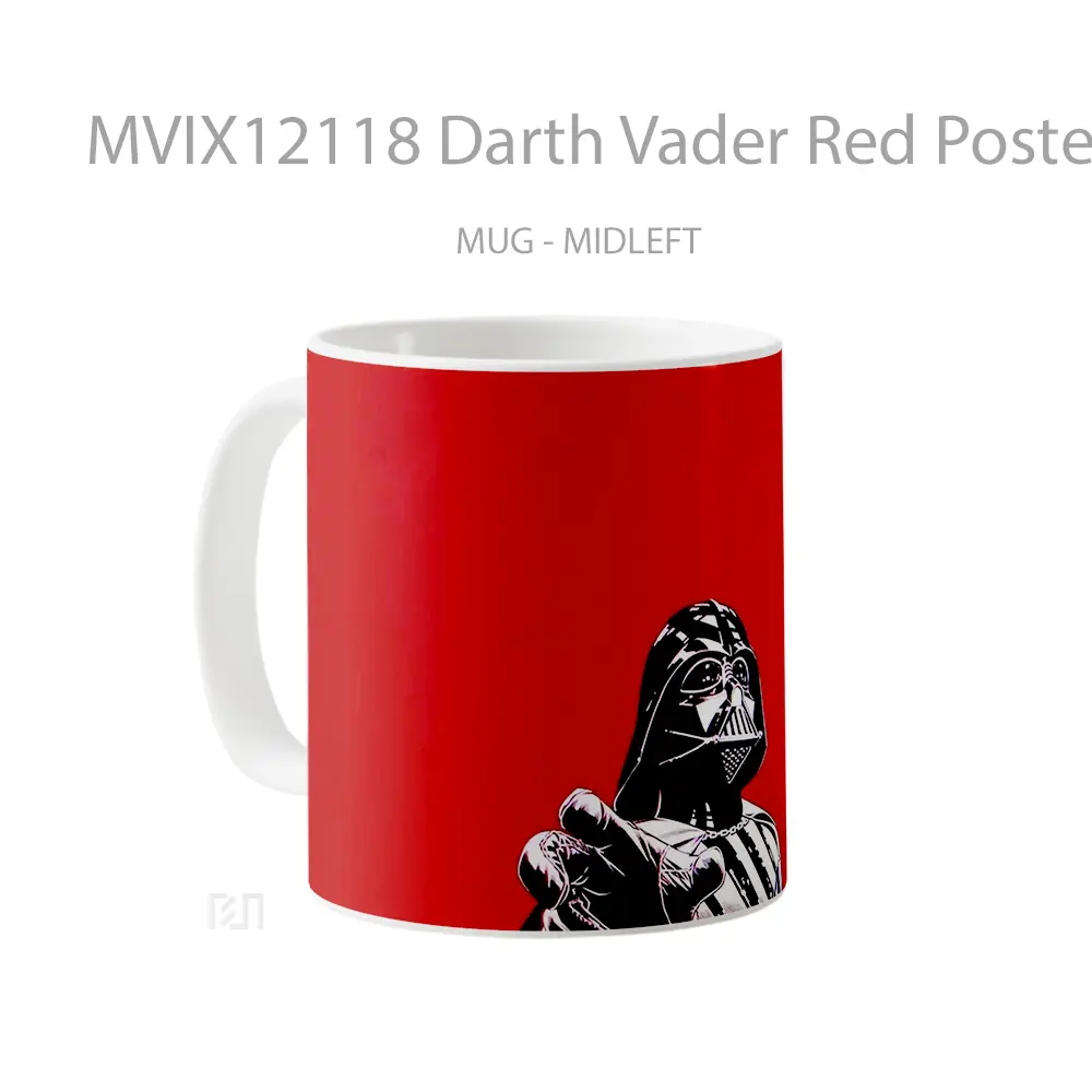 Mug Darth Vader Red Poster Style Gelas Keramik Desain Unik - All-side / Desain