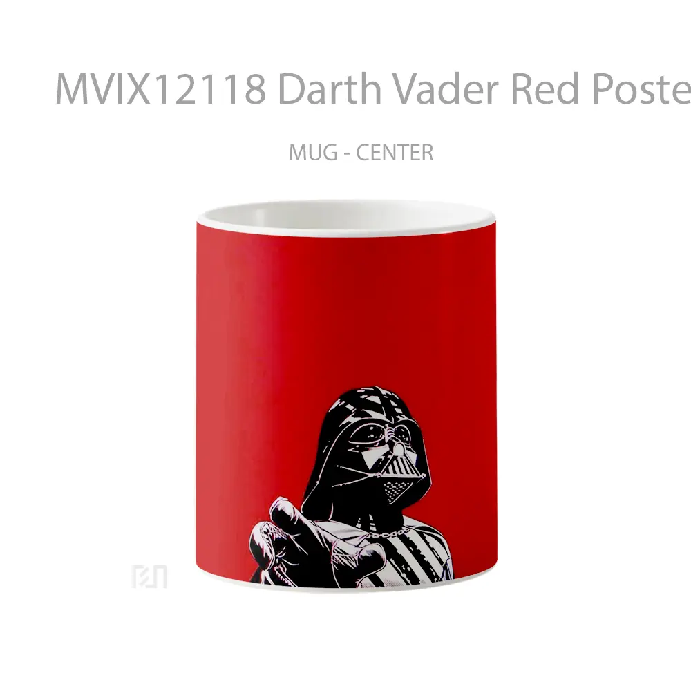 Mug Darth Vader Red Poster Style Gelas Keramik Desain Unik