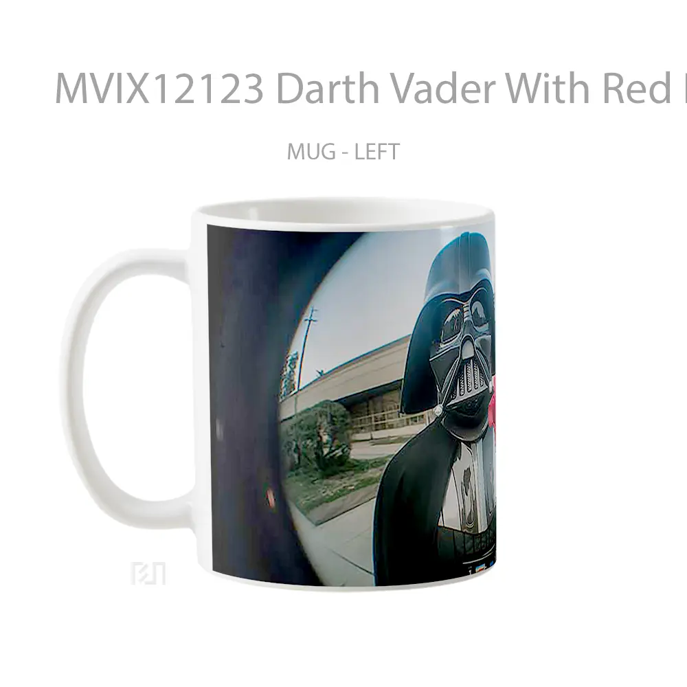 Mug Darth Vader With Red Rose Gelas Keramik Desain Unik - All-side / Desain
