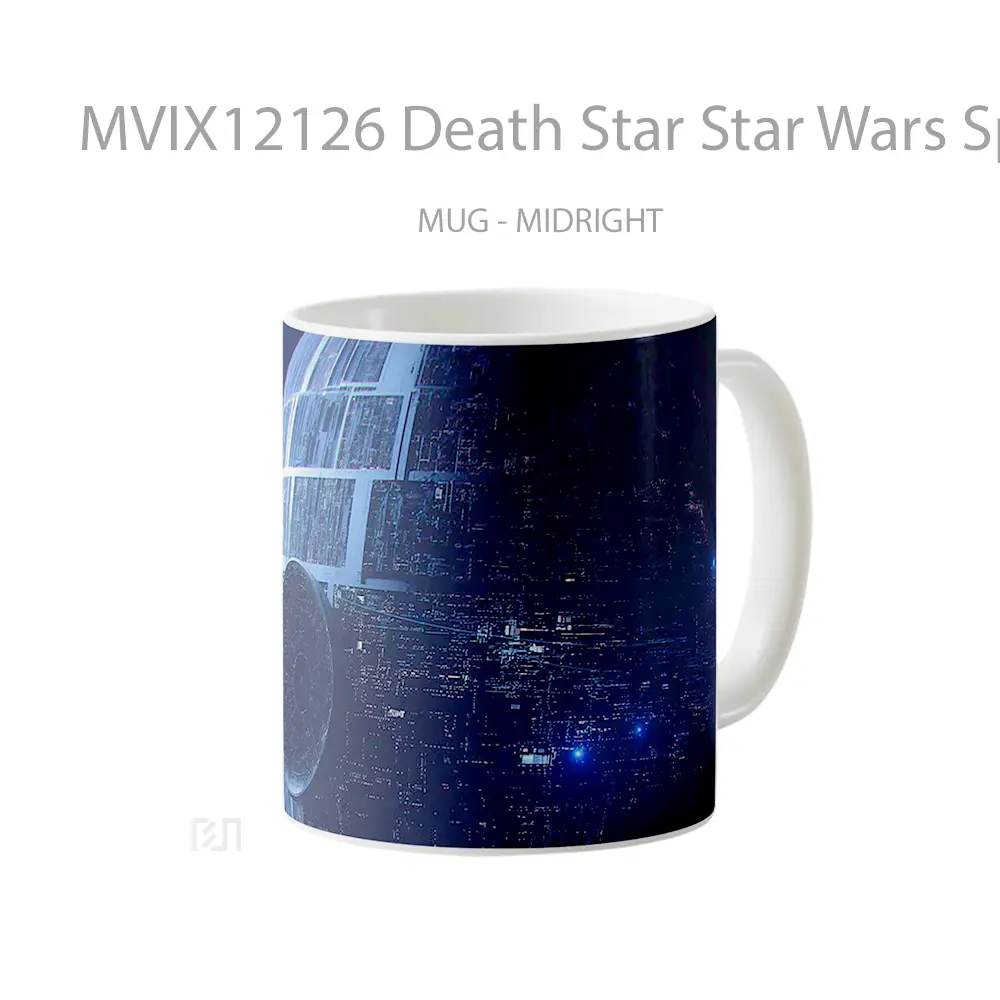 Mug Death Star Star Wars Space Glow Gelas Keramik Desain Unik - All-side / Desain
