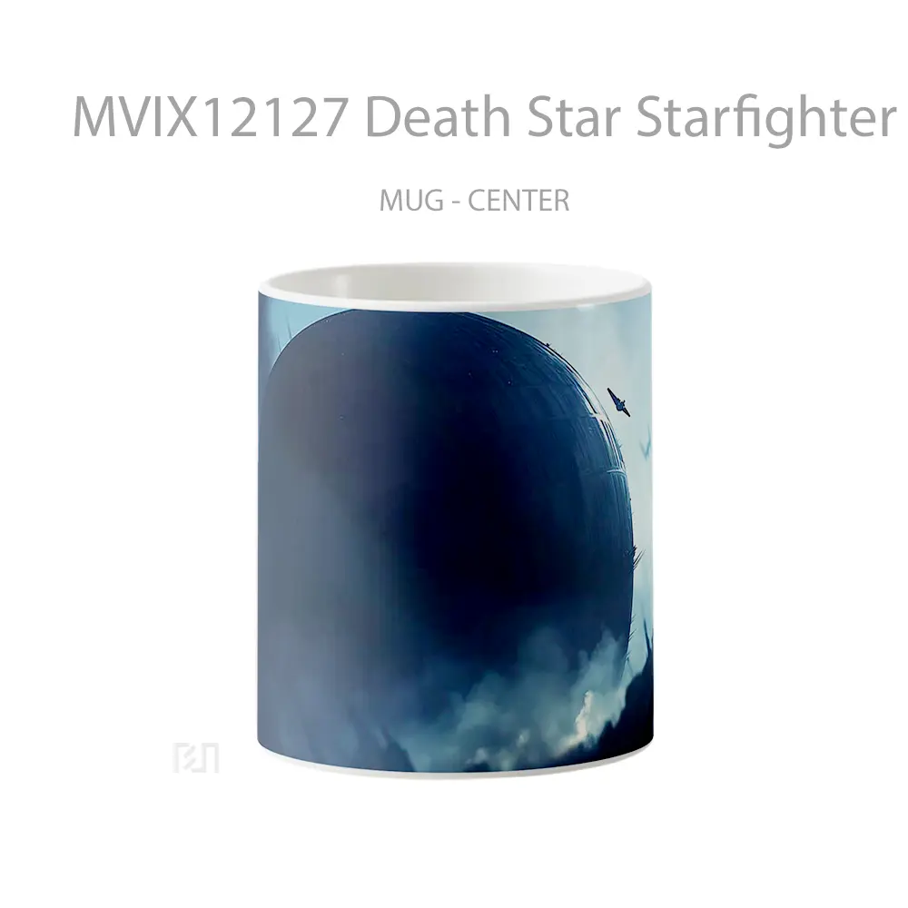 Mug Death Star Starfighter Shadow Scene Gelas Keramik Desain Unik