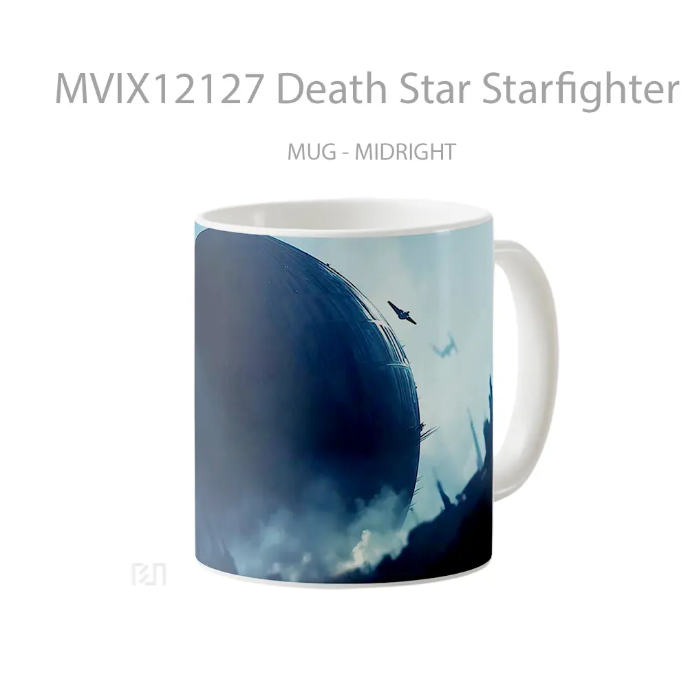 Mug Death Star Starfighter Shadow Scene Gelas Keramik Desain Unik - All-side / Desain