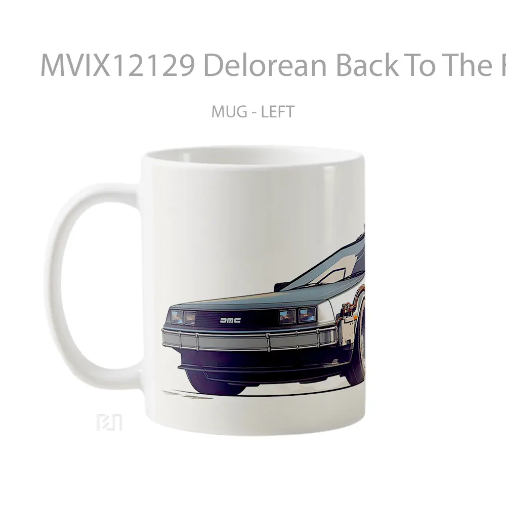 Mug Delorean Back To The Future Boosted Timecar Mug Aesthetic Koleksi Spesial - All-side / Desain
