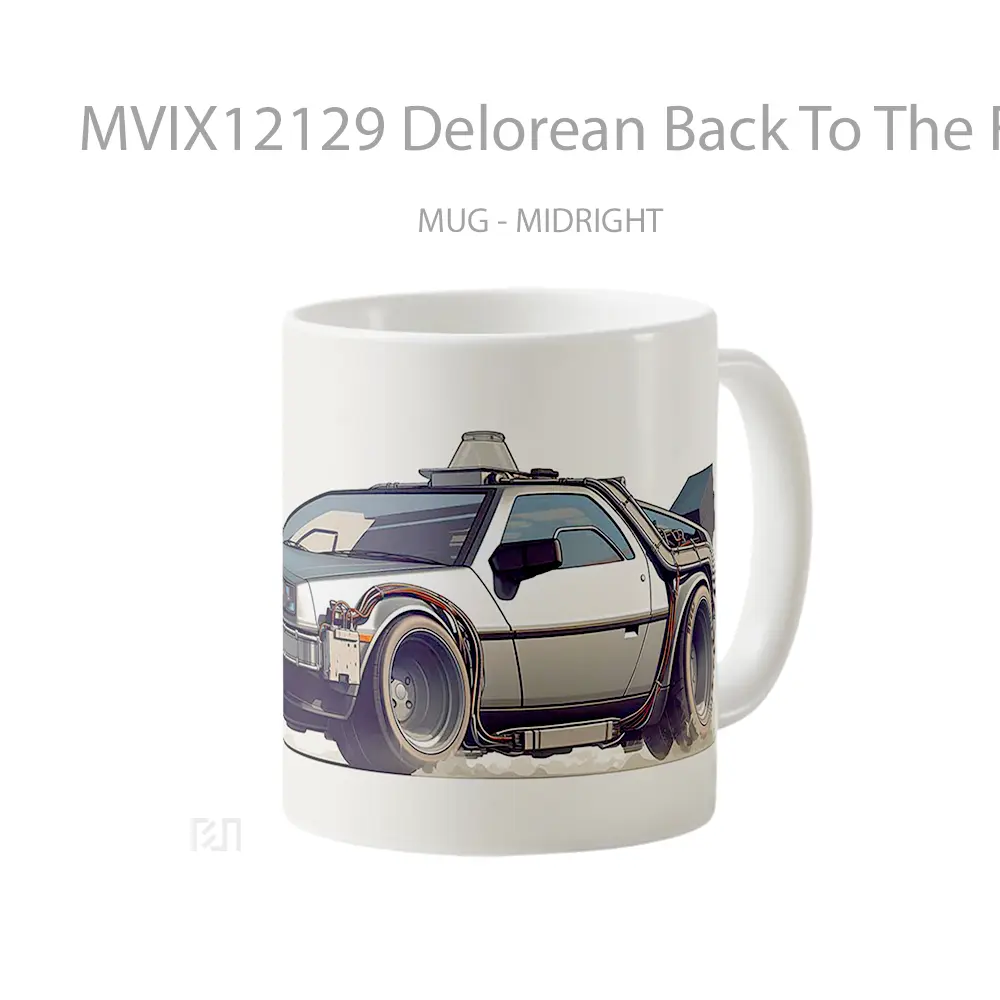 Mug Delorean Back To The Future Boosted Timecar Mug Aesthetic Koleksi Spesial - All-side / Desain