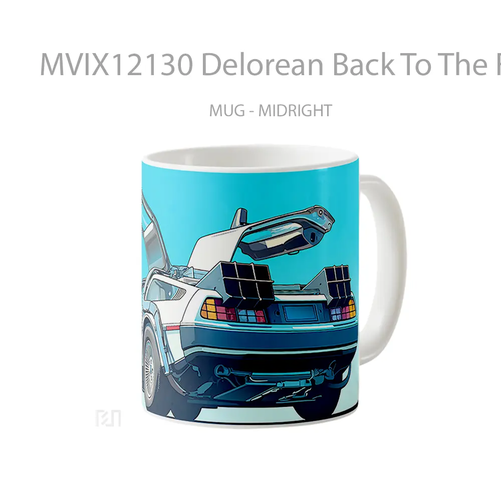 Mug Delorean Back To The Future Koleksi Mug Limited Edition - All-side / Desain