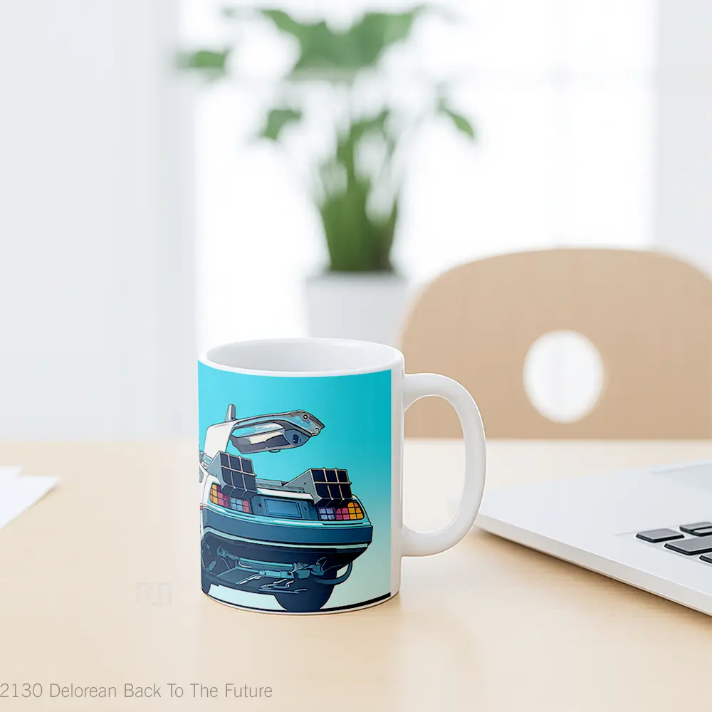 Mug Delorean Back To The Future Koleksi Mug Limited Edition - All-side / Desain