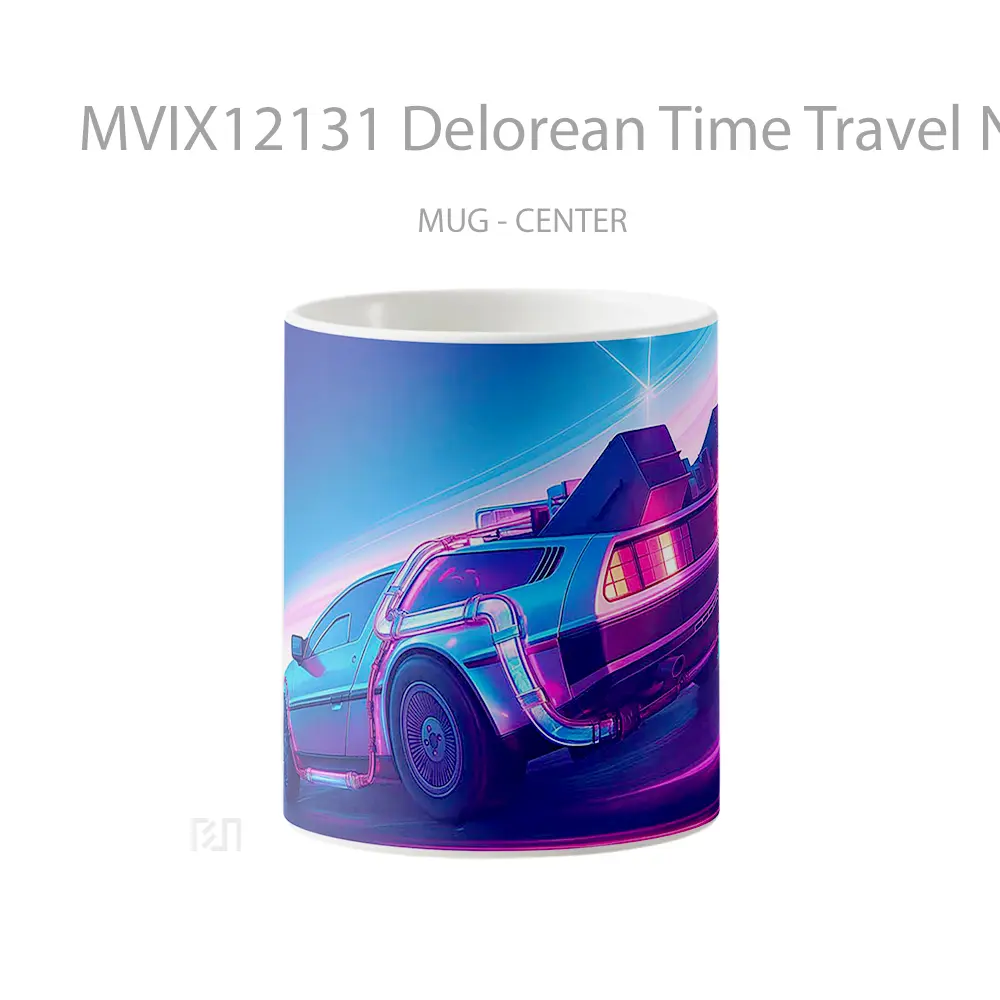 Mug Delorean Time Travel Neon Koleksi Mug Limited Edition