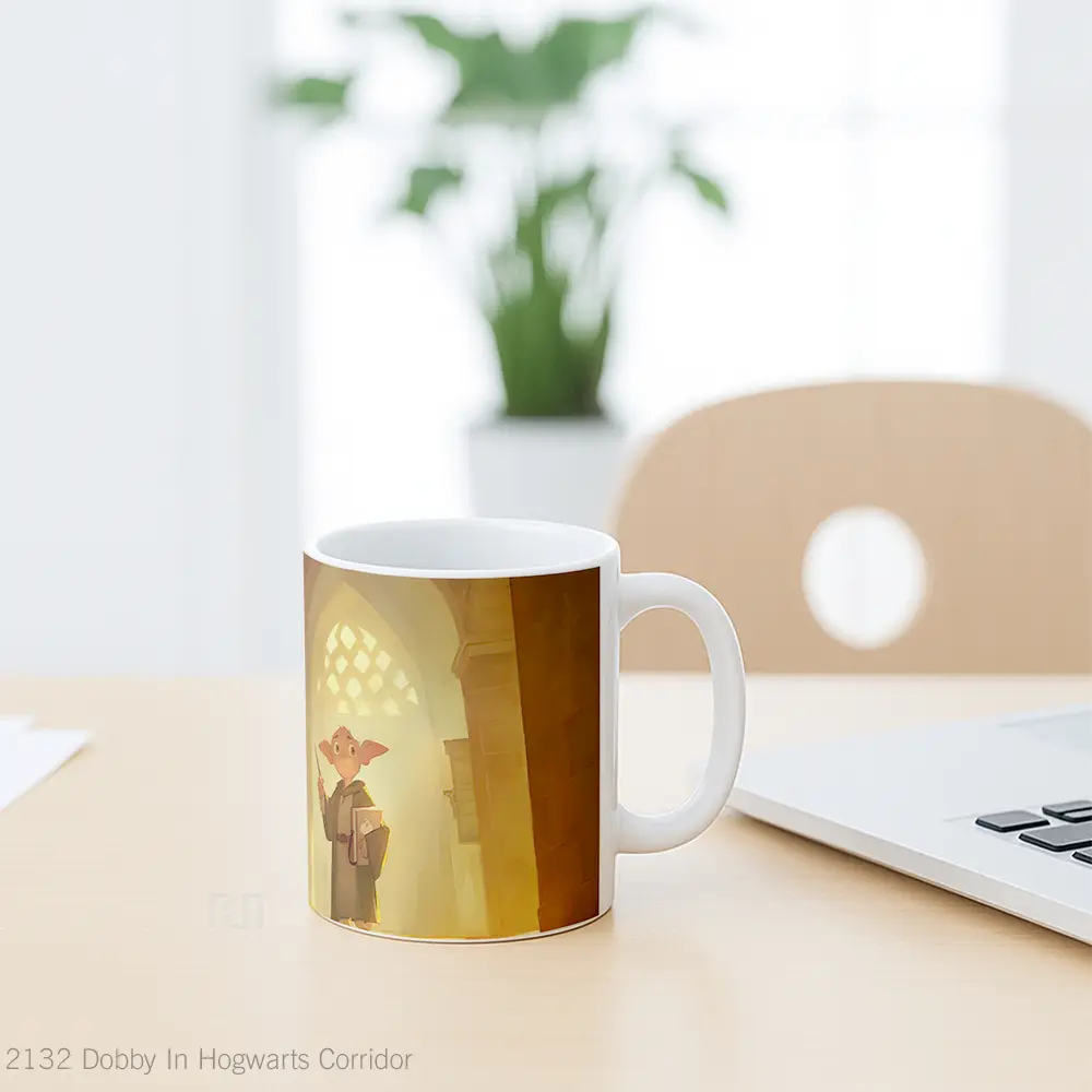 Mug Dobby In Hogwarts Corridor Koleksi Mug Limited Edition - All-side / Desain