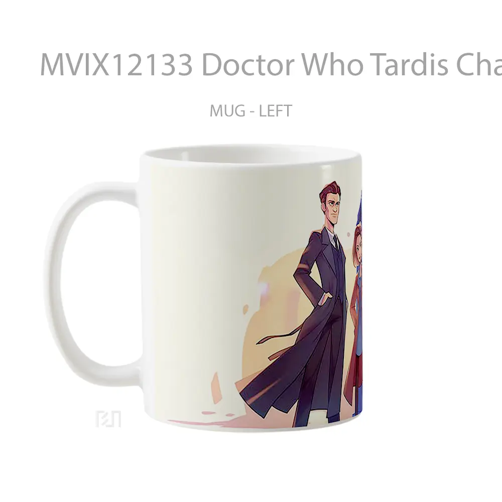 Mug Doctor Who Tardis Characters Gelas Keramik Desain Unik - All-side / Desain