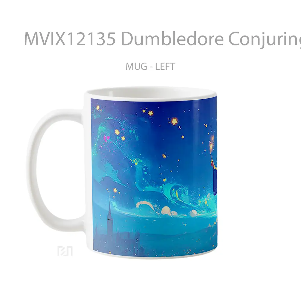 Mug Dumbledore Conjuring Stars Over The City Koleksi Mug Limited Edition - All-side / Desain