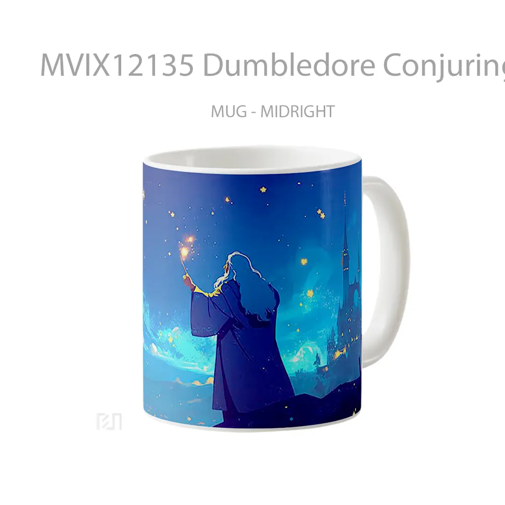 Mug Dumbledore Conjuring Stars Over The City Koleksi Mug Limited Edition - All-side / Desain