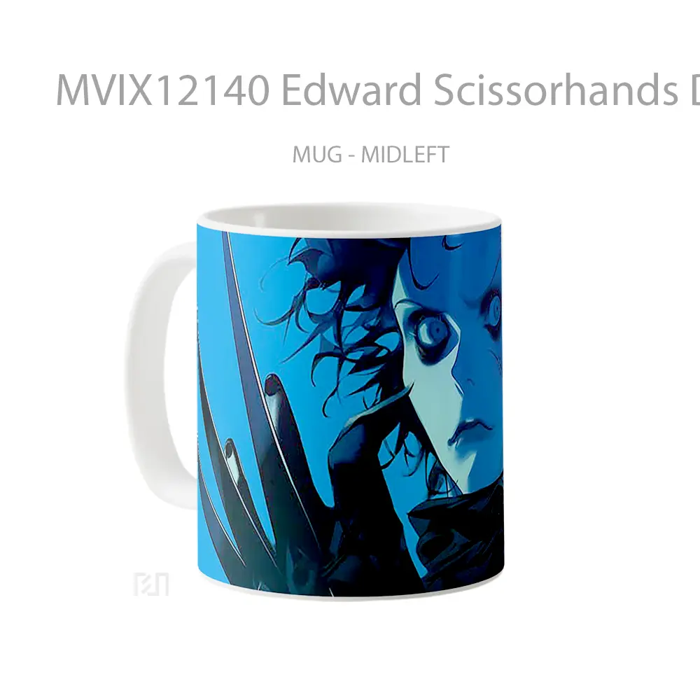 Mug Edward Scissorhands Dark Blue Hadiah Lucu dan Menarik - All-side / Desain