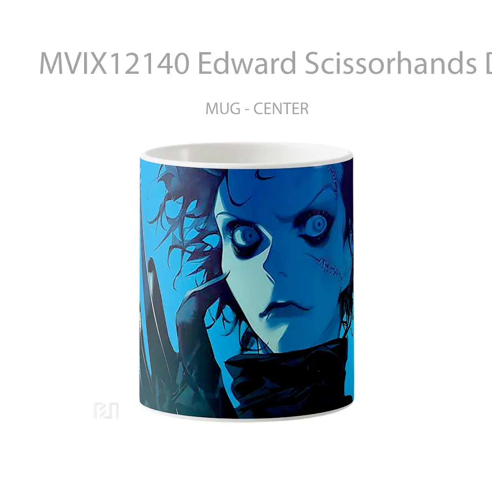 Mug Edward Scissorhands Dark Blue Hadiah Lucu dan Menarik