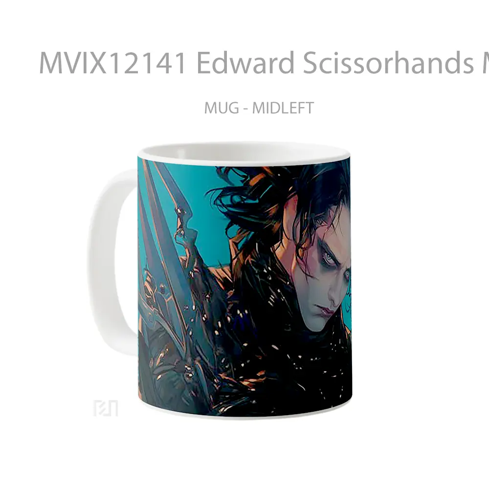 Mug Edward Scissorhands Moody Gaze Mug Aesthetic Koleksi Spesial - All-side / Desain