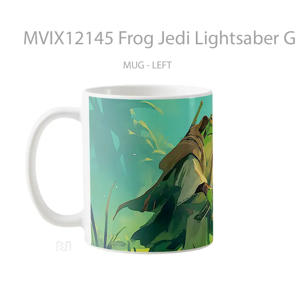 Mug Frog Jedi Lightsaber Green Mug Aesthetic Koleksi Spesial - All-side / Desain