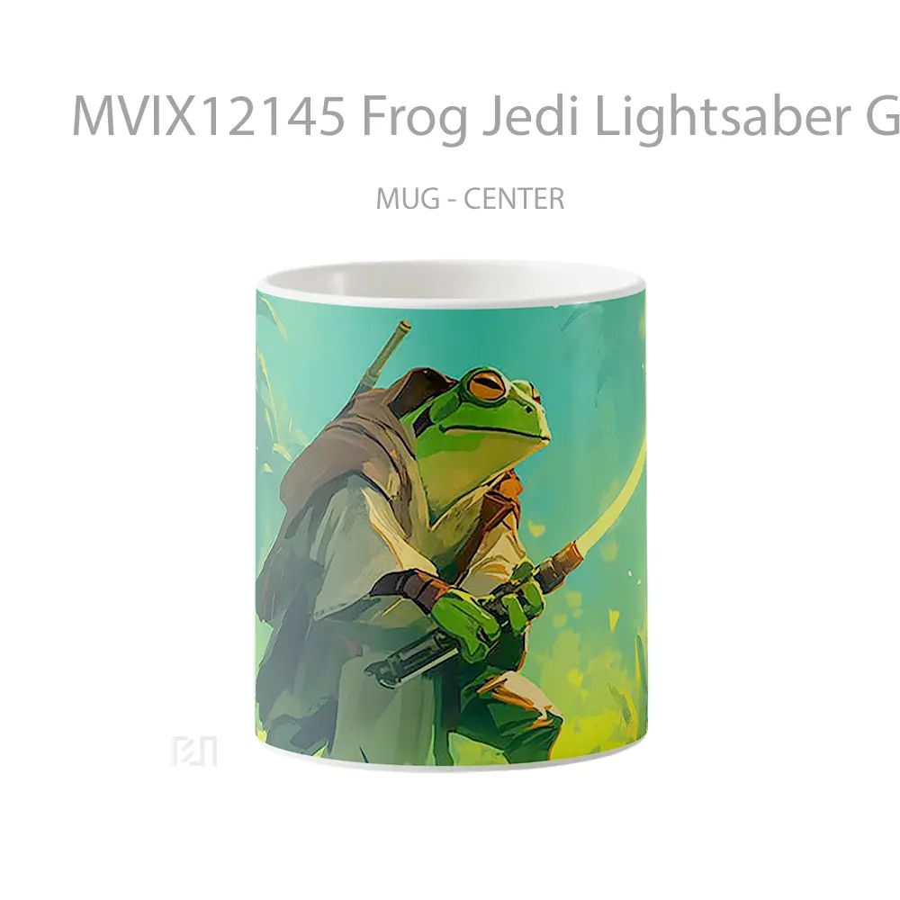 Mug Frog Jedi Lightsaber Green Mug Aesthetic Koleksi Spesial