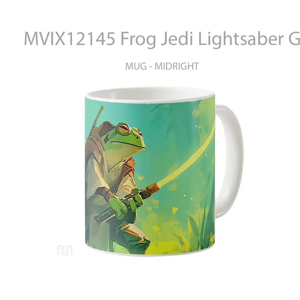 Mug Frog Jedi Lightsaber Green Mug Aesthetic Koleksi Spesial - All-side / Desain
