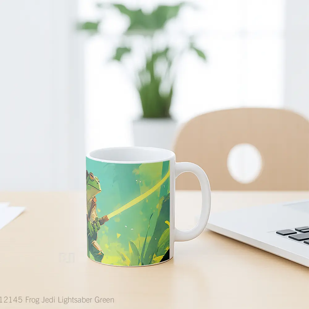 Mug Frog Jedi Lightsaber Green Mug Aesthetic Koleksi Spesial - All-side / Desain
