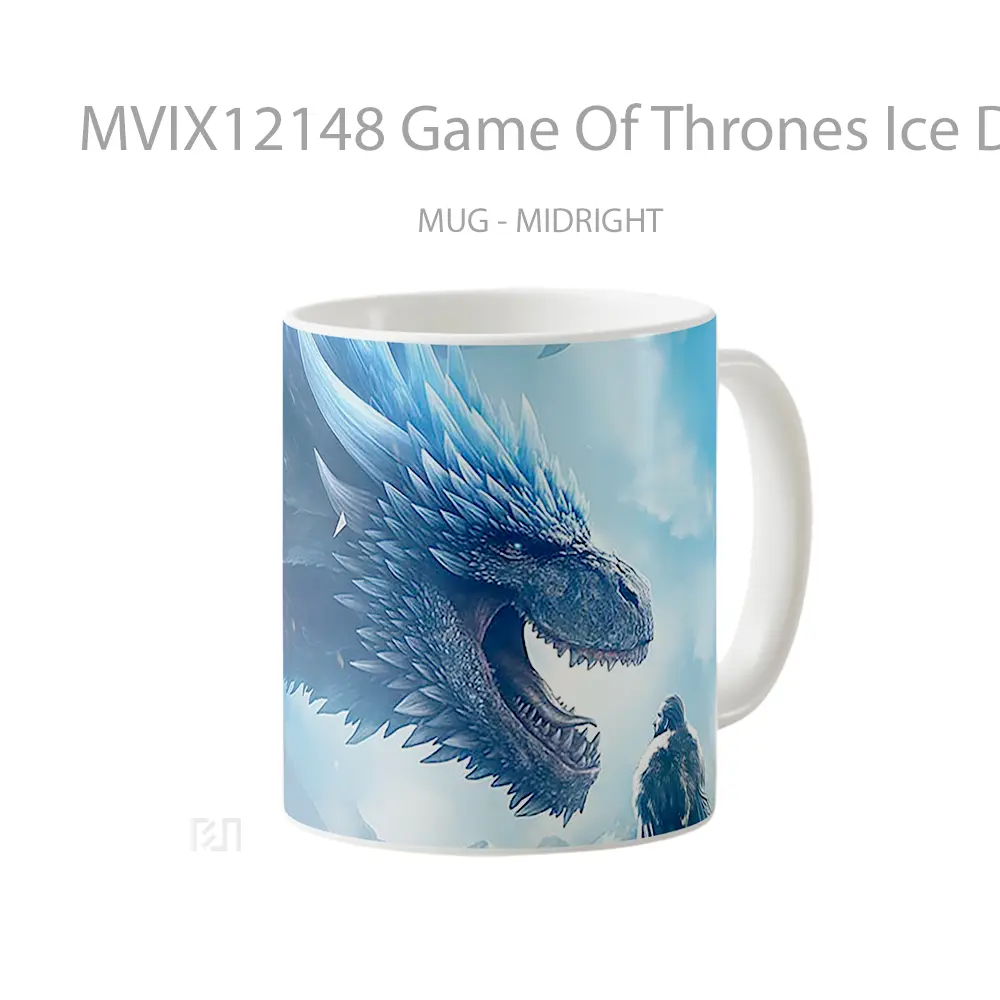 Mug Game Of Thrones Ice Dragon Jon Snow Koleksi Mug Karakter Jepang - All-side / Desain