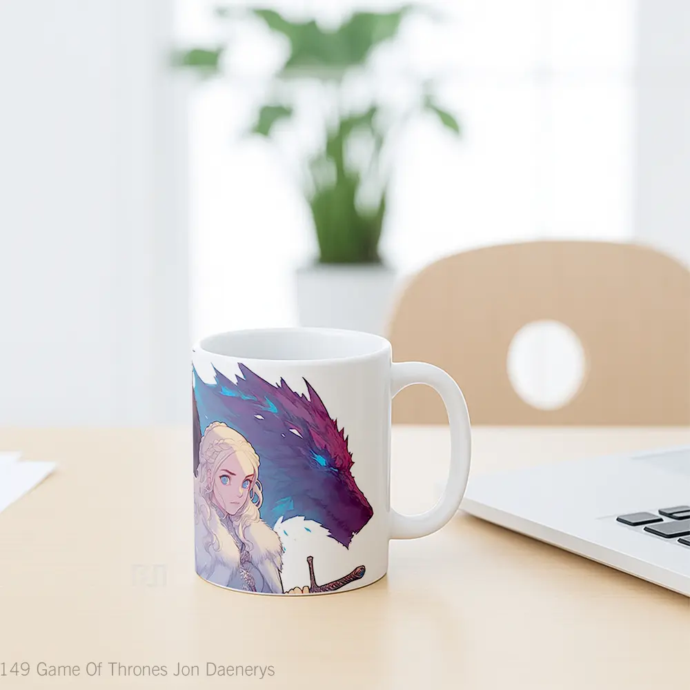 Mug Game Of Thrones Jon Daenerys Merchandise Game Favorit - All-side / Desain