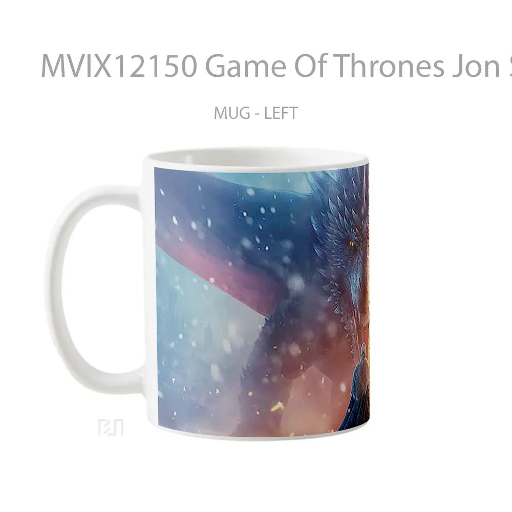 Mug Game Of Thrones Jon Snow Drogon Hadiah Unik Pecinta Game - All-side / Desain