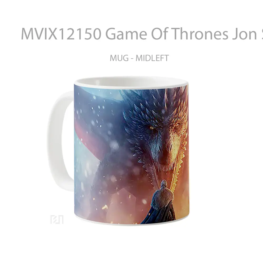 Mug Game Of Thrones Jon Snow Drogon Hadiah Unik Pecinta Game - All-side / Desain