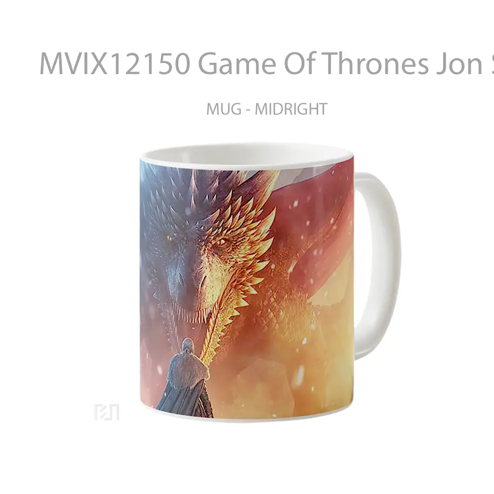 Mug Game Of Thrones Jon Snow Drogon Hadiah Unik Pecinta Game - All-side / Desain
