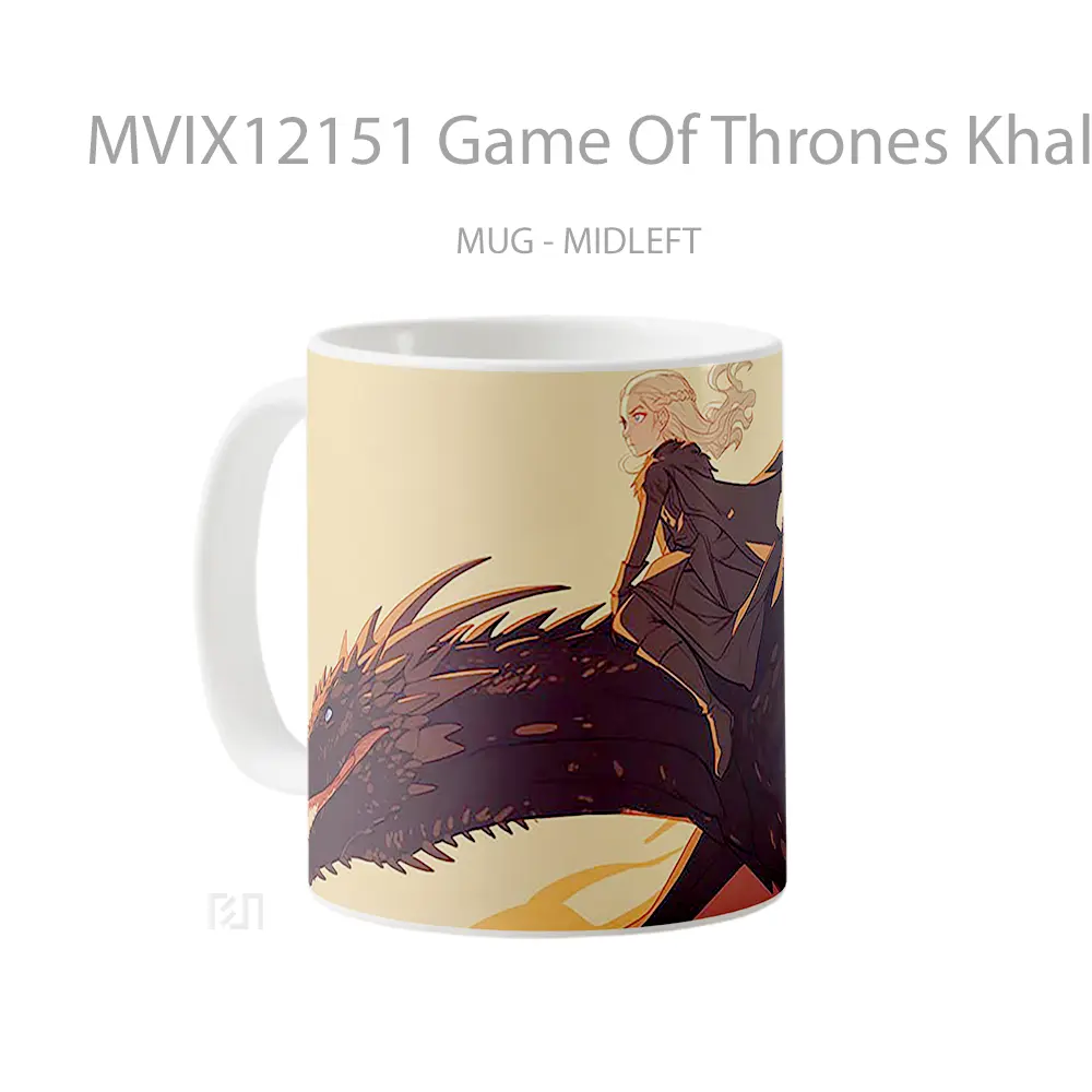 Mug Game Of Thrones Khaleesi Dragon Rider Gelas Keramik Koleksi Anime - All-side / Desain