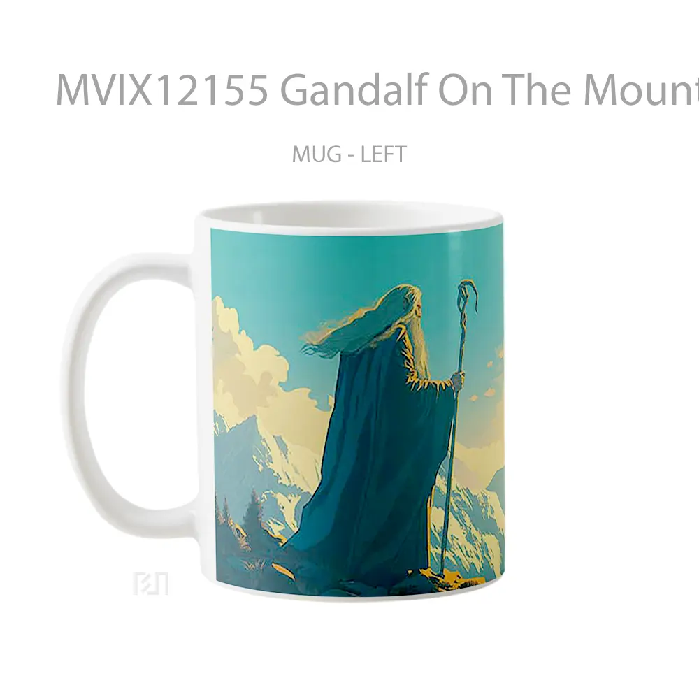Mug Gandalf On The Mountain Top Gelas Keramik Desain Unik - All-side / Desain
