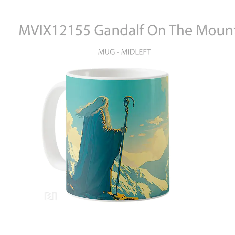Mug Gandalf On The Mountain Top Gelas Keramik Desain Unik - All-side / Desain