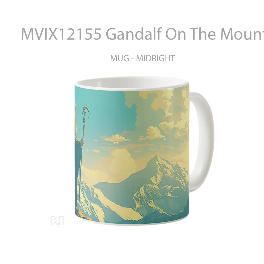 Mug Gandalf On The Mountain Top Gelas Keramik Desain Unik - All-side / Desain